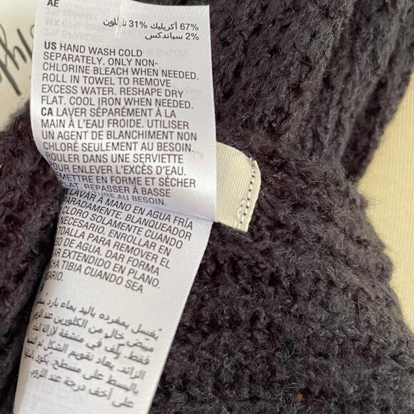 Style & CO Super Cozy Black Ribbed Knit Scarf One Size - Picture 7 of 7